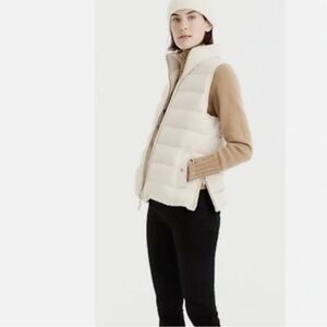 J. Crew Mountain Puffer Vest - Cream w/Gold Hardware - Size XL-Perfect Condition